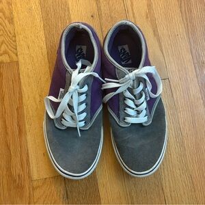 Vans Purple and Gray Sneakers Casual Style